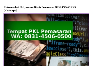 Rekomendasi Pkl Jurusan Bisnis Pemasaran Ô831·45Ô6·Ô5ÔÔ{WA}