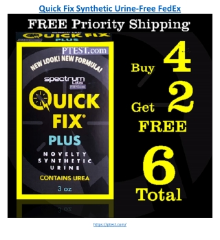 Quick Fix Synthetic Urine-Free FedEx