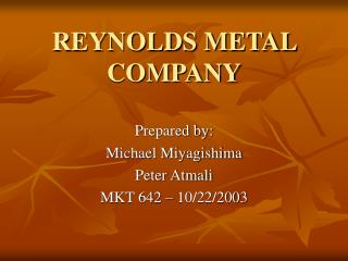 REYNOLDS METAL COMPANY