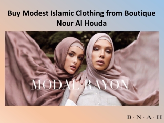 Buy Modest Islamic Clothing from Boutique Nour Al Houda