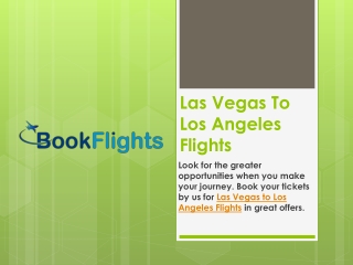 Las Vegas To Los Angeles Flights