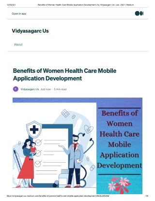 Benefits of Women Health Care Mobile Application Development