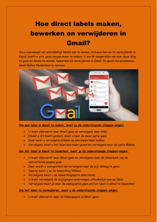 Hoe direct labels maken, bewerken en verwijderen in Gmail?