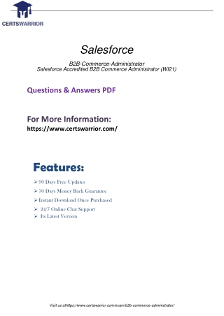 B2B-Commerce-Administrator Free PDF Demo Latest Certification Tests 2020