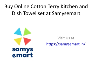 Buy Online Cotton Terry Kitchen and Dish Towel set 8 pack Checked Aqua