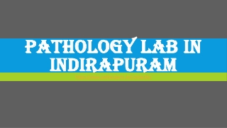 Pathology lab in Indirapuram