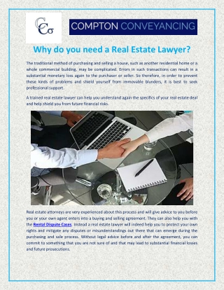 Why do you Need a Real Estate Lawyer Dubai?