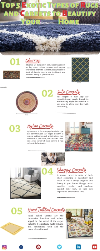 Top 5 Exotic Types Of Rugs And Carpets To Beauty Your Home