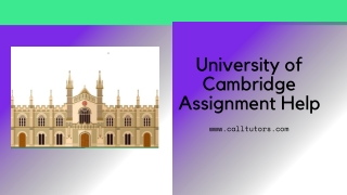 University Of Cambridge Assignment Help