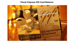 Check Express Gift Card Balance