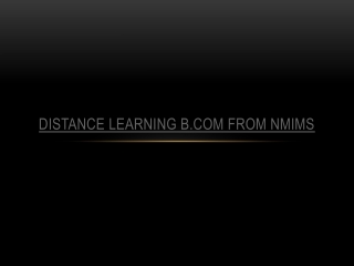 distance Learning B.com from NMIMS