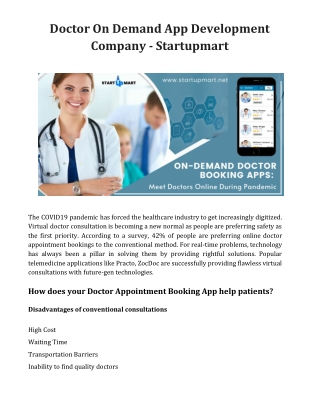 Doctor On Demand App Development Company - Startupmart