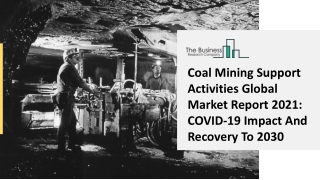 2021 Coal Mining Support Activities Market Size, Growth, Drivers, Trends And Forecast