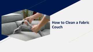 Tips to Clean a Fabric Couch