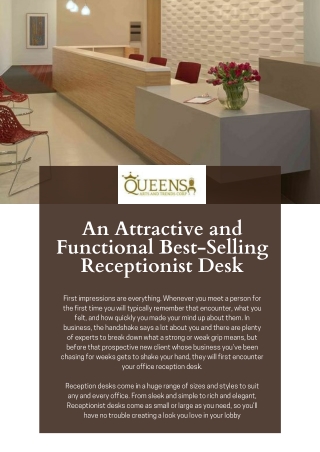 Choose Reception Desks For Your Office