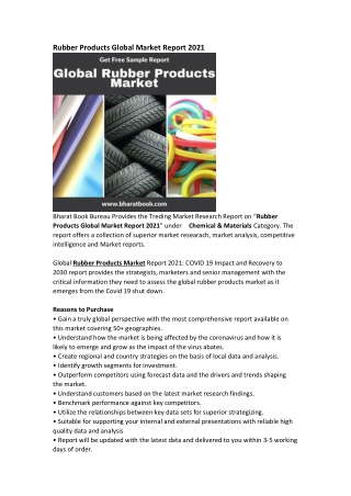 Global Rubber Products Market Research Report Forecast 2030