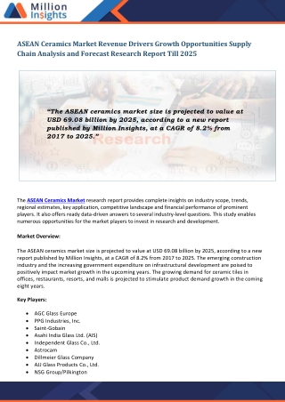 ASEAN Ceramics Market