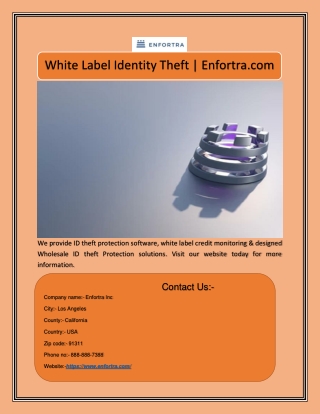 White Label Identity Theft | Enfortra.com