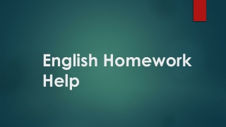 English Homework Help