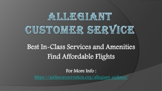 Allegiant Customer Service Provides Unbeatable Travel Support