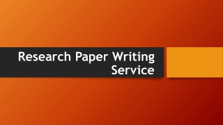 Research Paper Writing Service