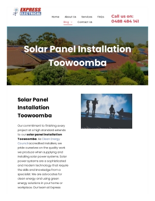 Solar Panel Installation Toowoomba