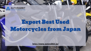 Export Best Used Motorcycles from Japan