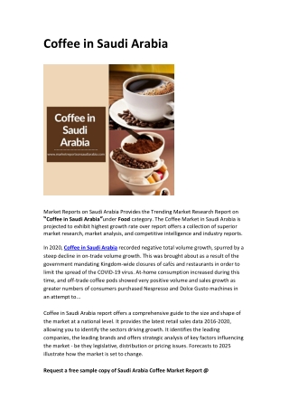Coffee in Saudi Arabia