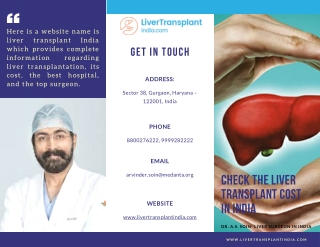 Check The Liver Transplant Cost in India