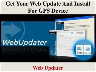 Get Your  Web Update And Install for gps device