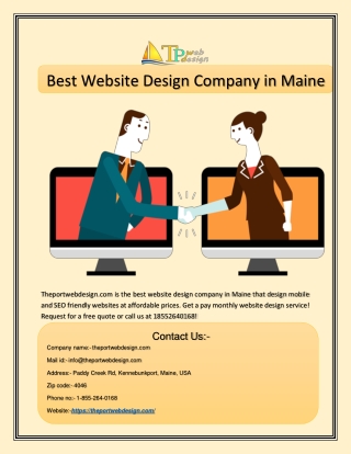 Best Website Design Company in Maine