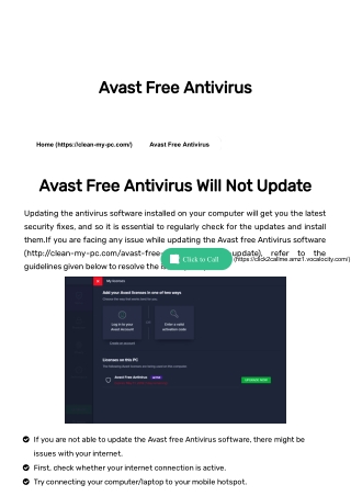 A Guide on How to Fix Avast Free Antivirus Won’t Update