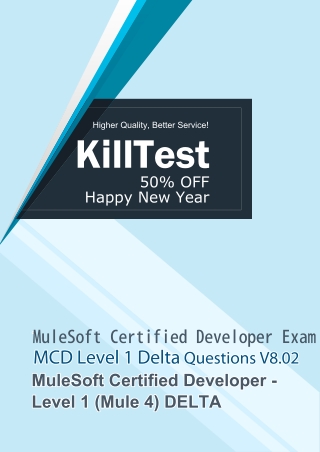 Real MuleSoft Certified Developer MCD Level 1 Delta Practice Exam V8.02 Killtest