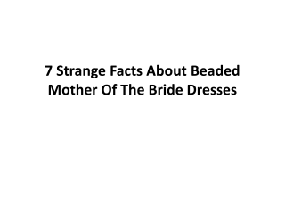 Beaded Mother Of The Bride Dresses