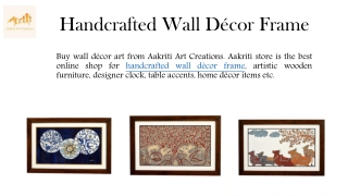 Handcrafted Wall Décor Frame