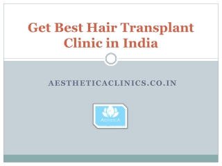 Get Best Hair Transplant Clinic in India