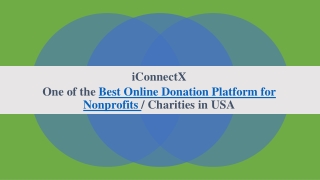 iConnectX  One of the Best Online Donation Platform for Nonprofits / Charities in USA