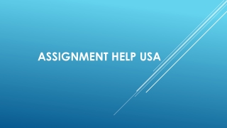 Assignment Help USA