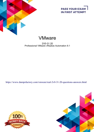 Get 2V0-31.20 dumps & 2V0-31.20 Real Exam Questions