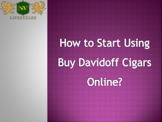 How to Buy Davidoff Cigars Online in India