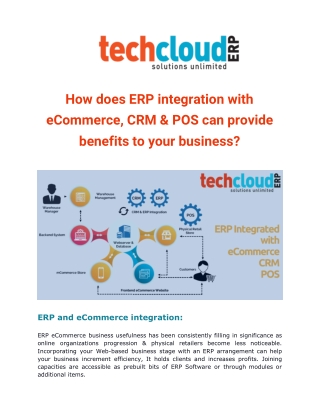 How does ERP integration with eCommerce, CRM & POS can provide benefits to your business_