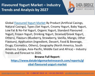 Flavoured Yogurt Market Trends, Analysis, Key Players and Forecast 2026