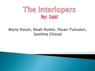 Marty Horan, Noah Nutter, Pavan Tumuluri , Samhita Ghosal