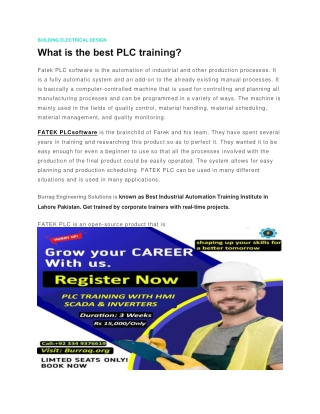 PLC TRAINING COURSES