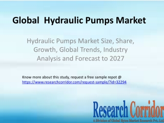 Hydraulic Pumps Market Size, Share, Growth, Global Trends, Industry Analysis and Forecast to 2027