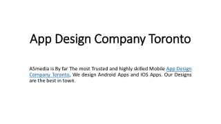 App Design Company Toronto