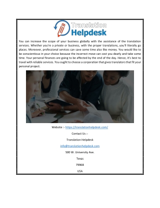 Best In-house Translation Department Usa | Translation Helpdesk