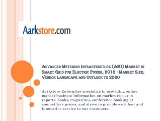 Advanced Metering Infrastructure (AMI) Market in Smart Grid