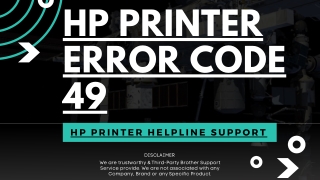 HP Printer Error Code 49 || Fix Error Code 49 in HP Printers and Scanner