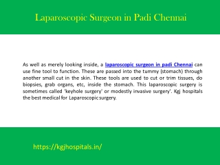 General Surgeon in Padi Chennai